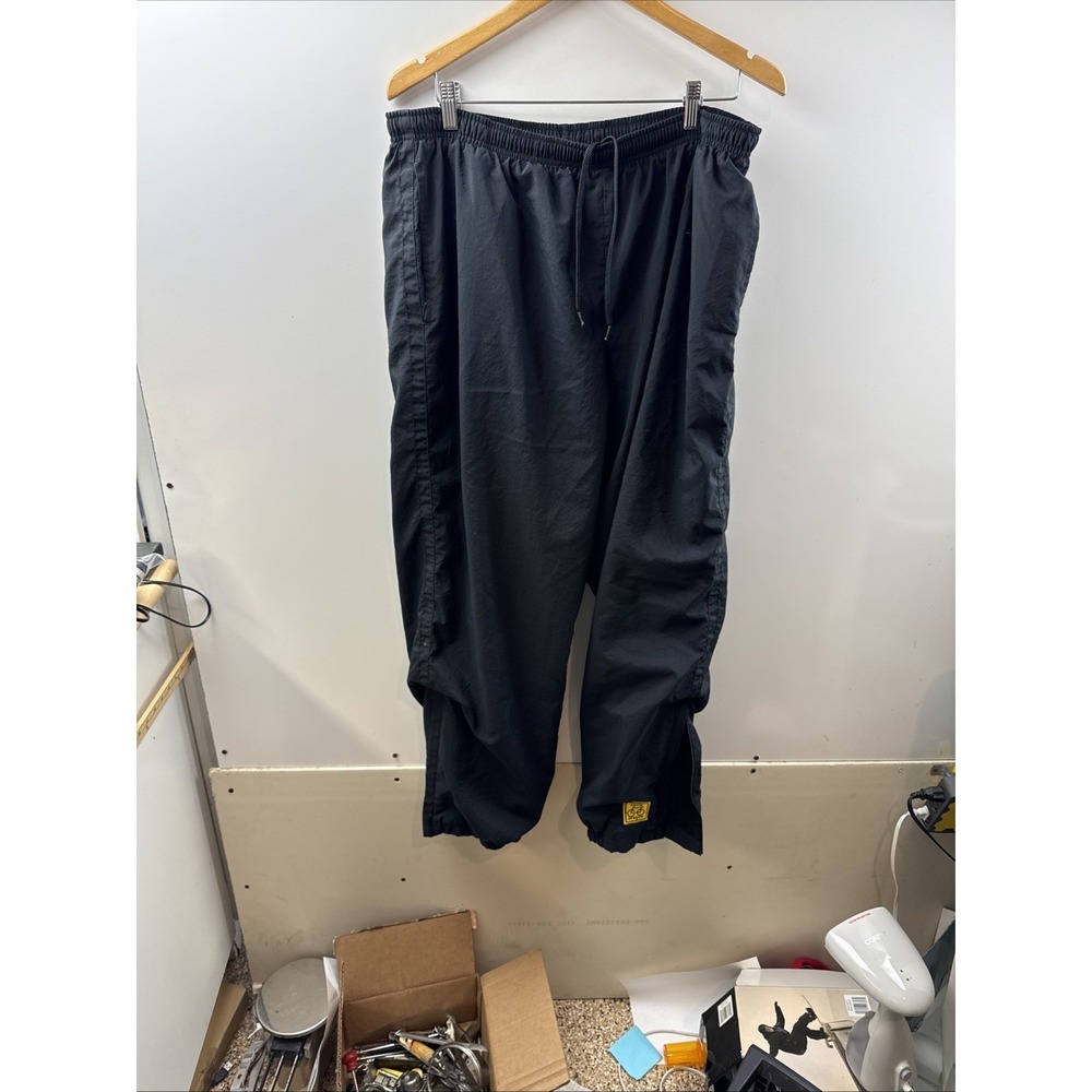 Vintage Nike Pants Mens Xl Black Yellow Cycling Oregon Zip Up Caff Y2k View 2